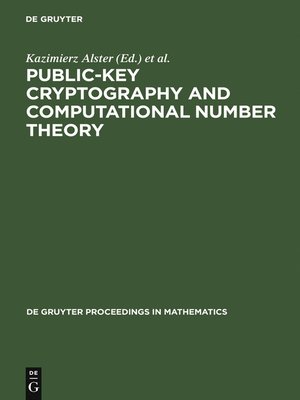 cover image of Public-Key Cryptography and Computational Number Theory